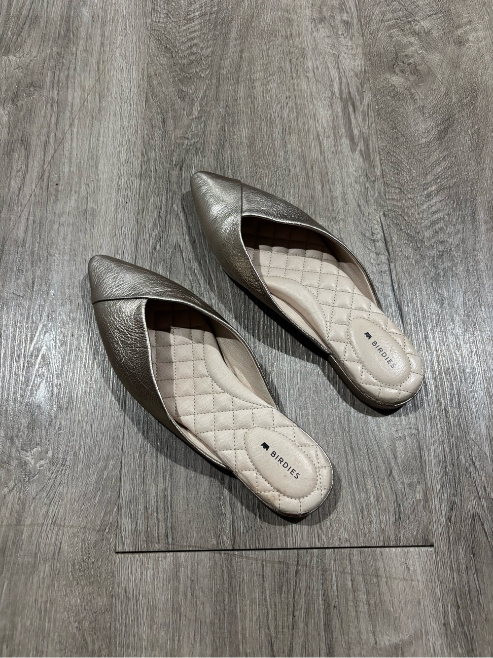 BIRDIES The Swan Gold Mules Size 7.5 - Picture 2 of 3